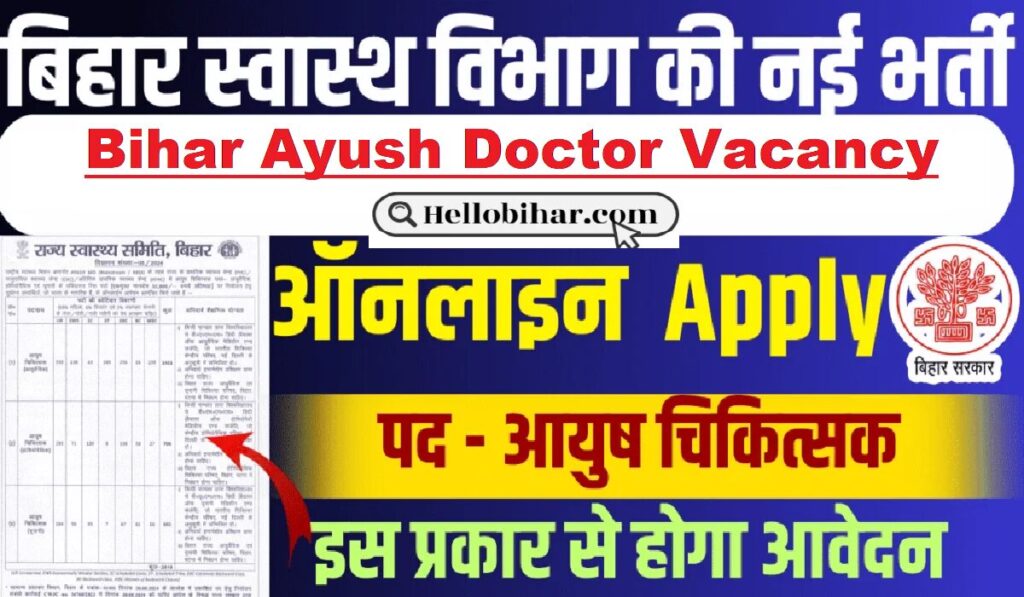 Bihar Ayush Doctor Vacancy 2025