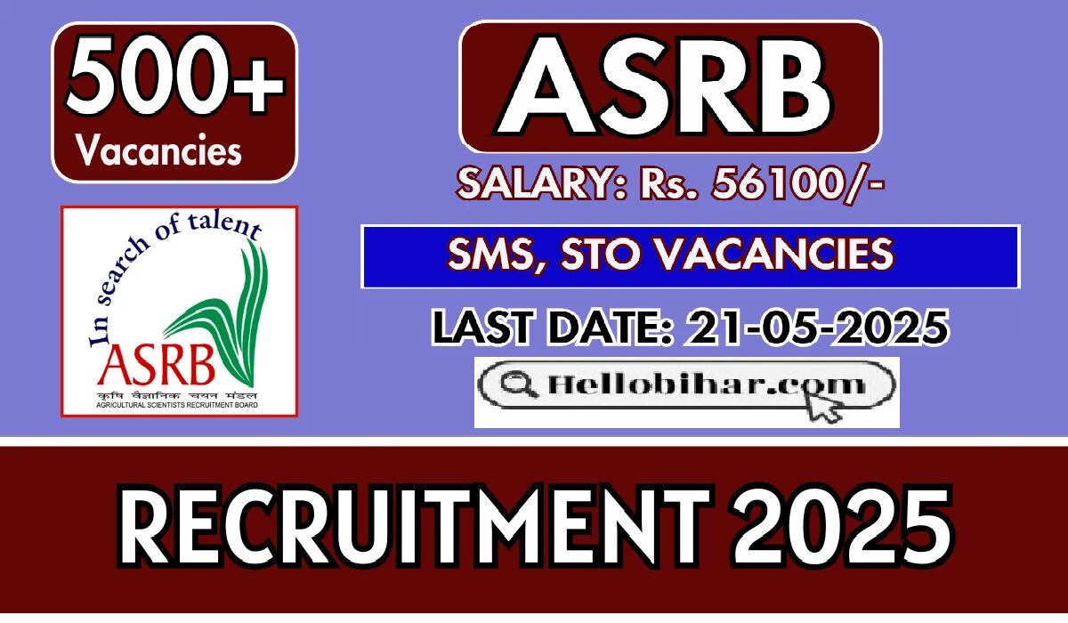 ASRB Recruitment 2025