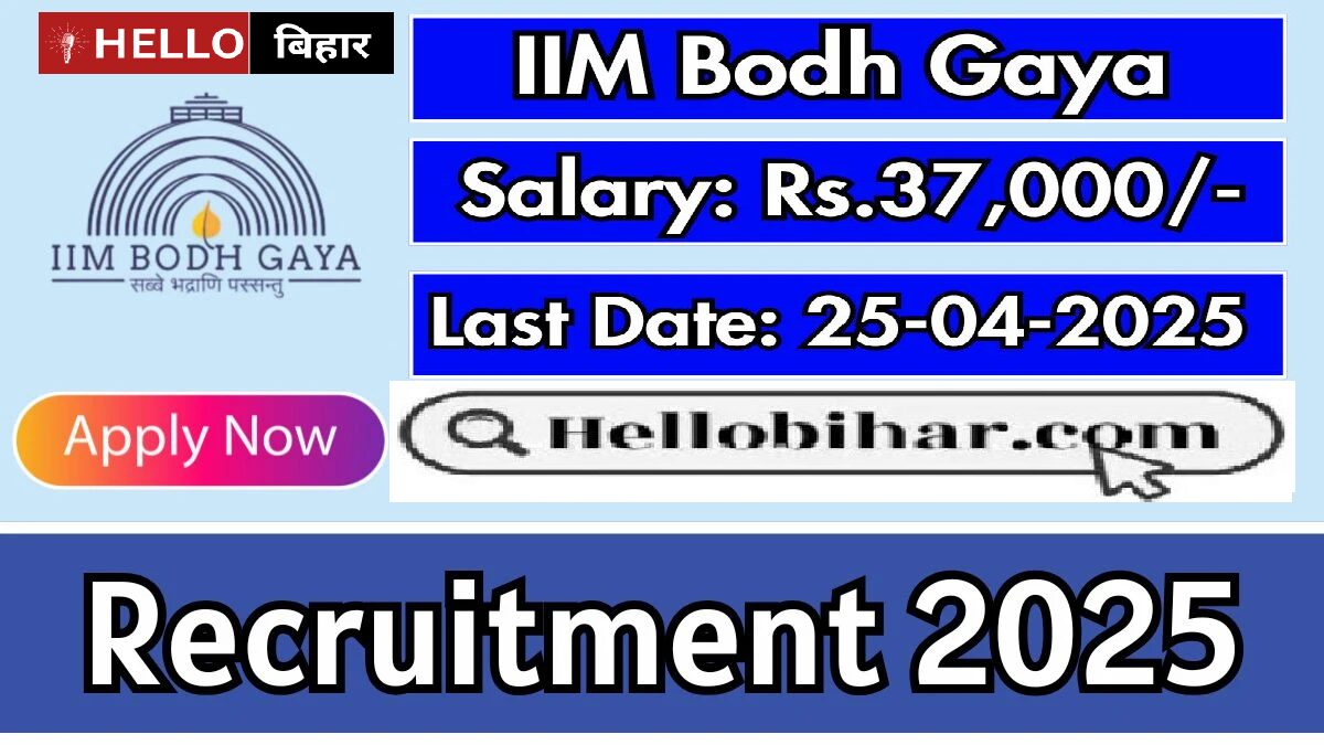 IIM Bodh Gaya Recruitment 2025