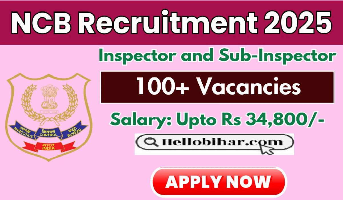 NCB Inspector and Sub-Inspector Recruitment 2025