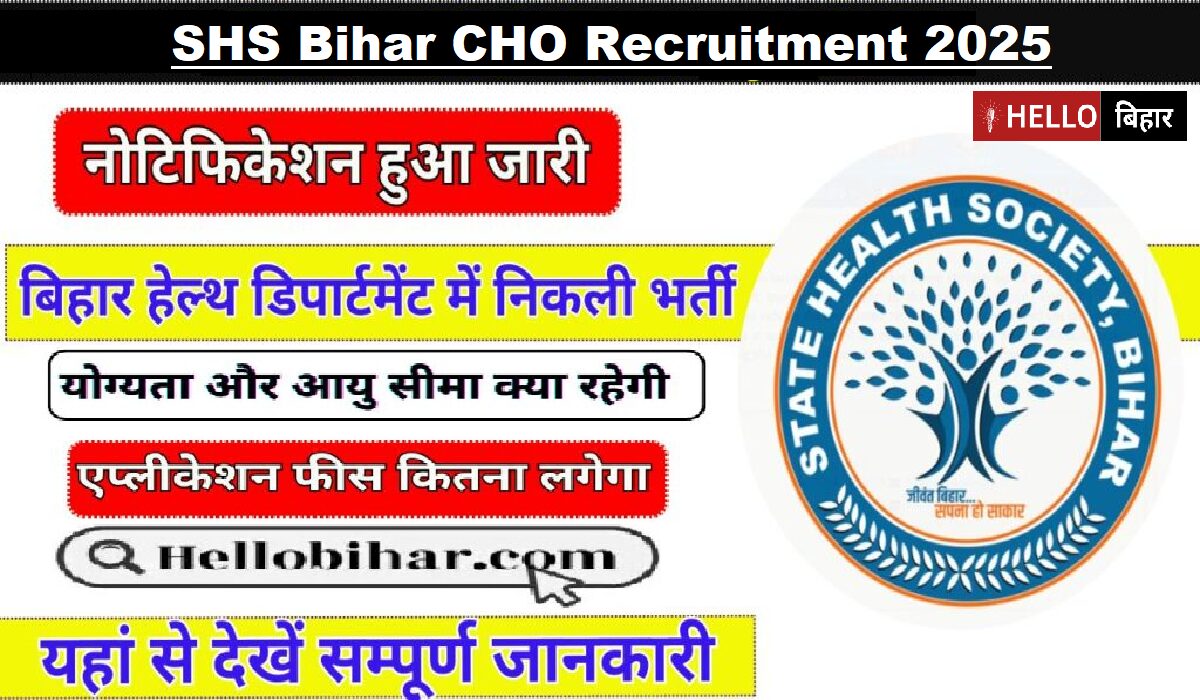 SHS Bihar CHO Recruitment 2025