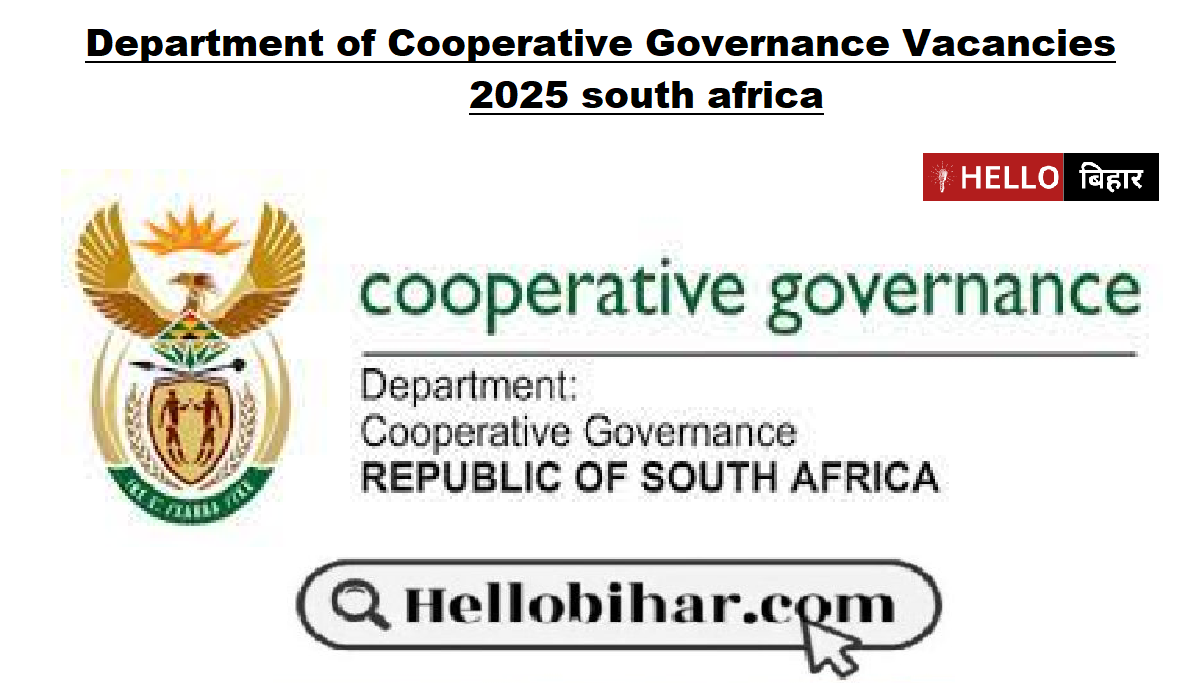 Department of Cooperative Governance Vacancies 2025 south africa
