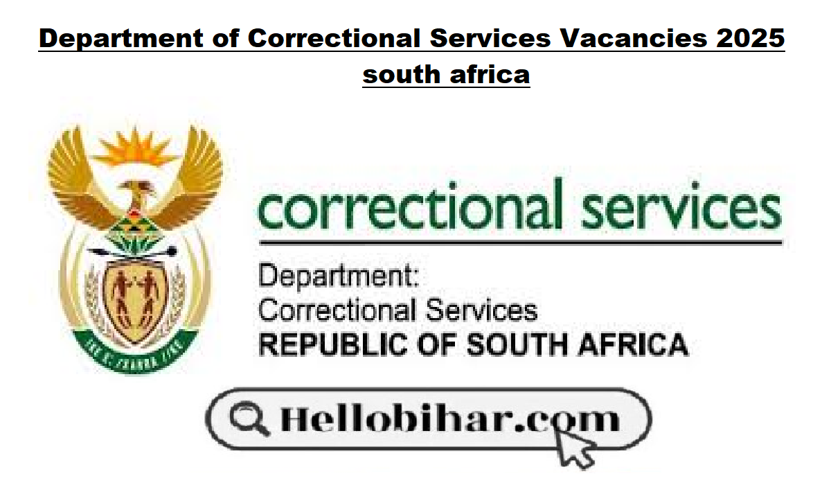 Department of Correctional Services Vacancies 2025 south africa