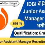 IDBI Bank Junior Assistant Manager Recruitment 2025