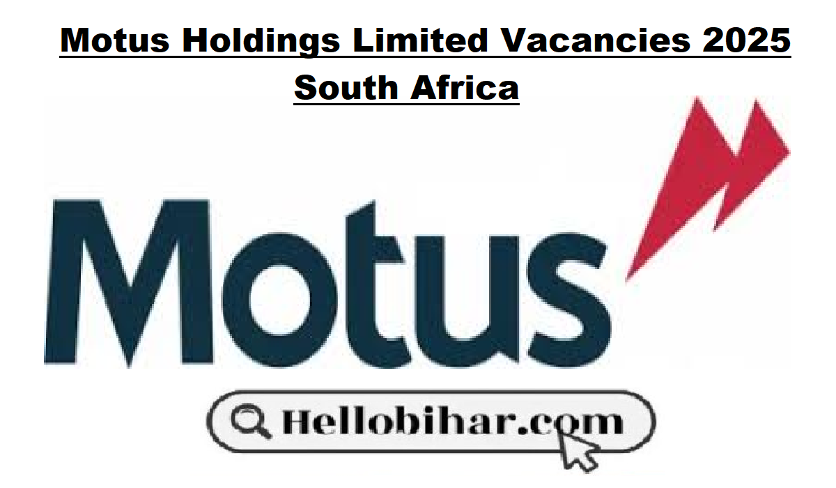 Motus Holdings Limited Vacancies 2025 South Africa